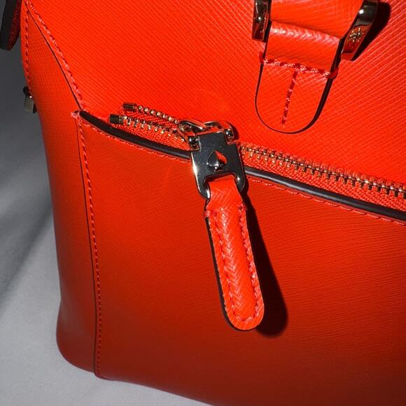 NWT: Kate Spade Louise Tamarillo (Vibrant Orange) Medium Dome Satchel Purse (v) - Picture 2 of 16